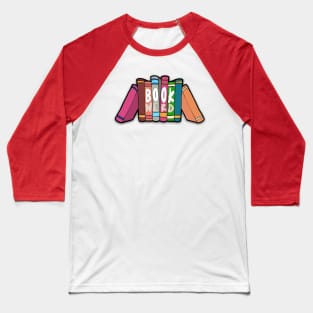 Book Nerd - Typographic Statement Design Baseball T-Shirt